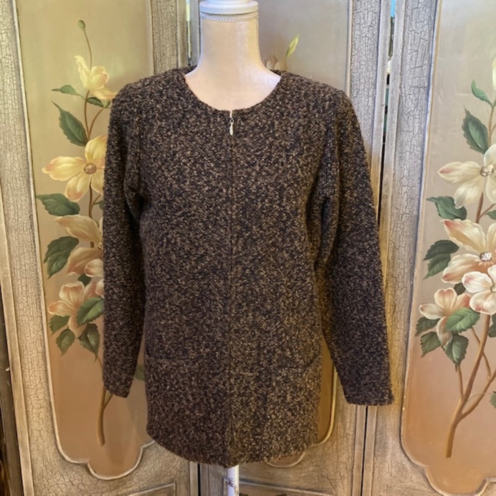 C.D. PETITES zippered cardigan